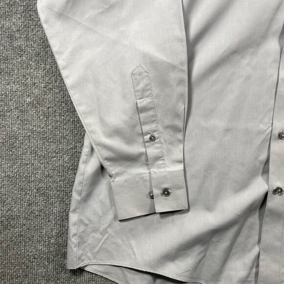 J. Ferrar Slim Fit Dress Shirt Men's XL 17-17.5 34-35 Gray Business Formal READ - Picture 3 of 13